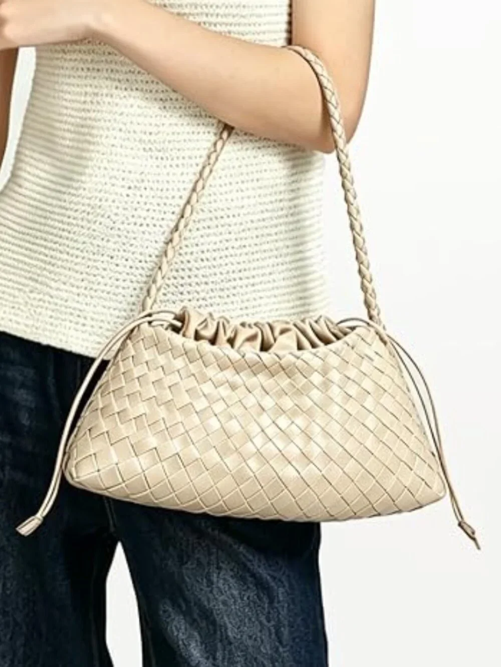 Woven Shoulder Hobo Bag - NWOT